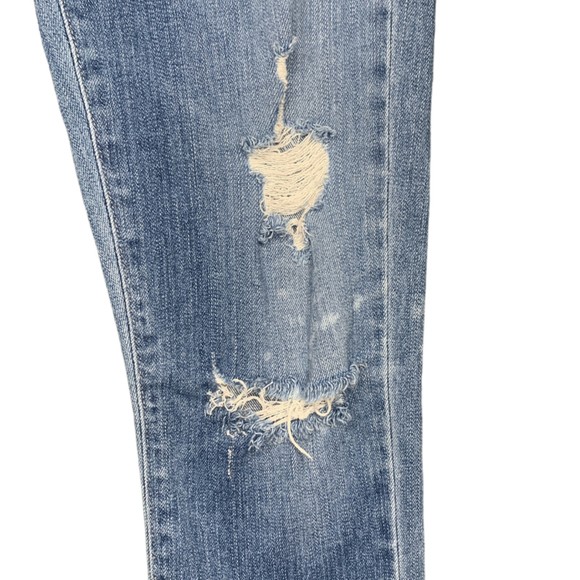 Agolde Women Sophie High Rise Distressed Skinny Jeans Size 25 Blue Stretch Denim - Picture 12 of 16